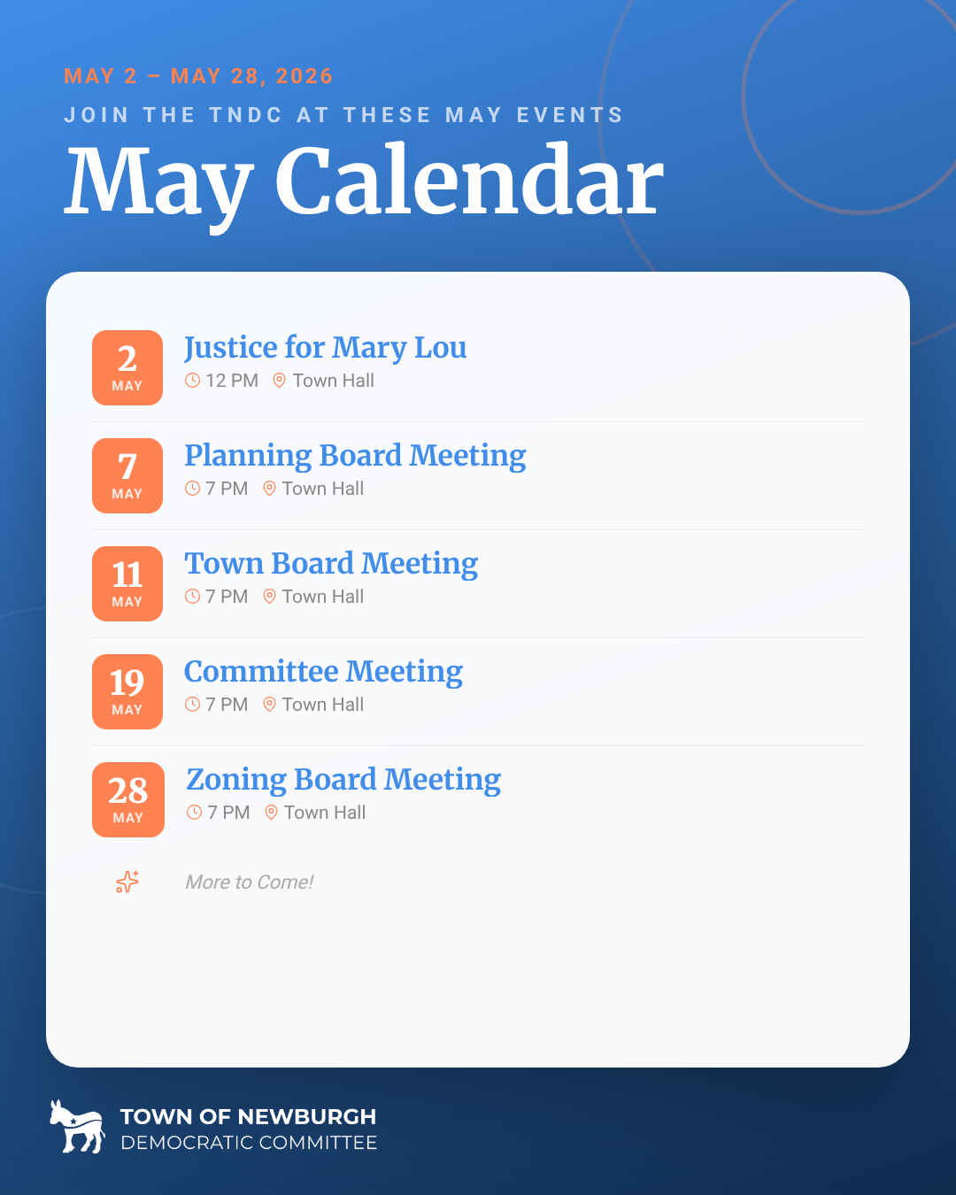May 2026 Events (IG Only)